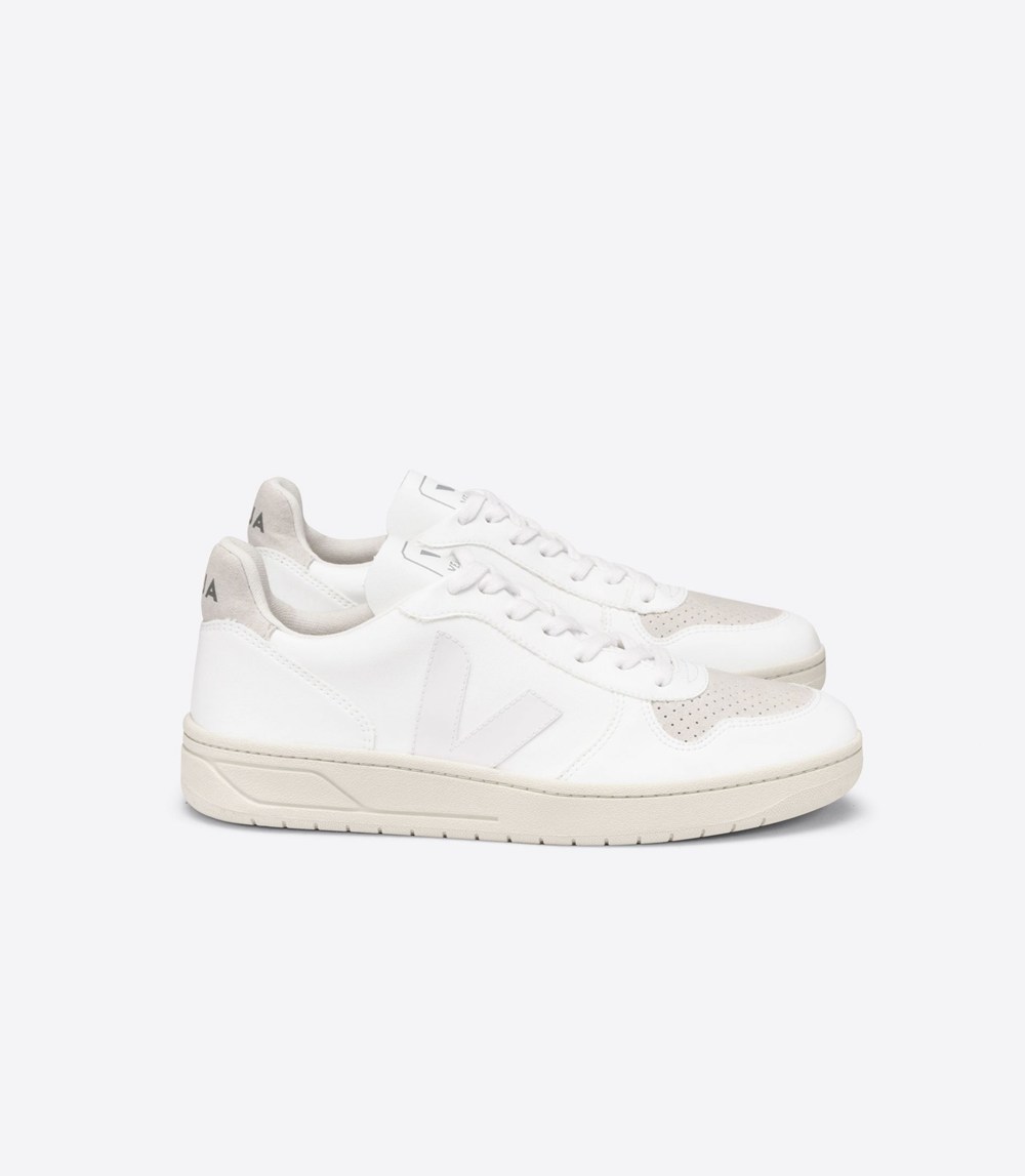 Veja Trainers Mens White - V-10 Cwl - GEIV-50927